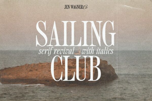Sailing Club Nostalgic Serif Font Jen Wagner Co 80s 90s