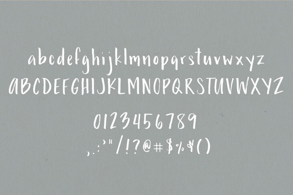 Atlanta hand made brush letter font typeface by Jen Wagner Co.