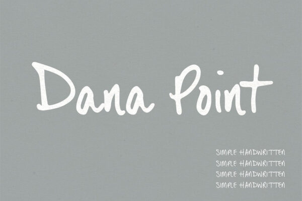 Dana Point Hand written font typeface by Jen Wagner Co.