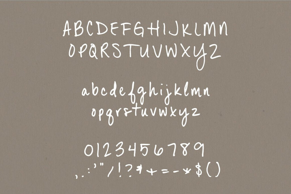 Dana Point Hand written font typeface by Jen Wagner Co.