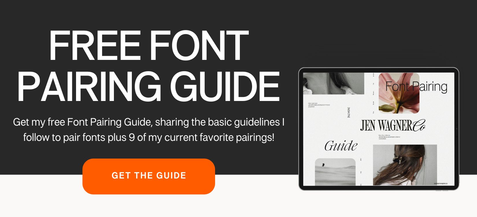 Jen Wagner Co. free FONT PAIRING GUIDE