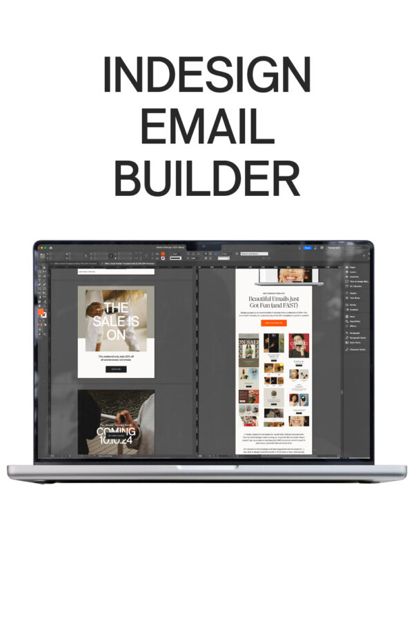 InDesign Modular Email builder template by Jen Wagner Co.
