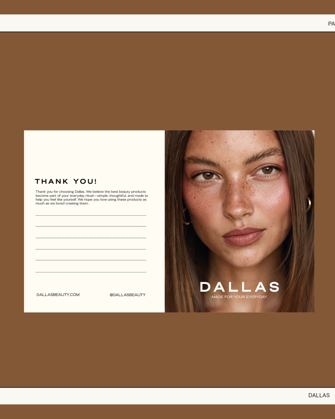 Dallas thank-you postcard